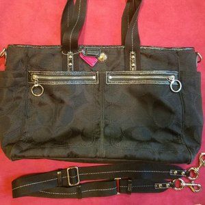 Coach Signature C Black Tote / Diaper Bag